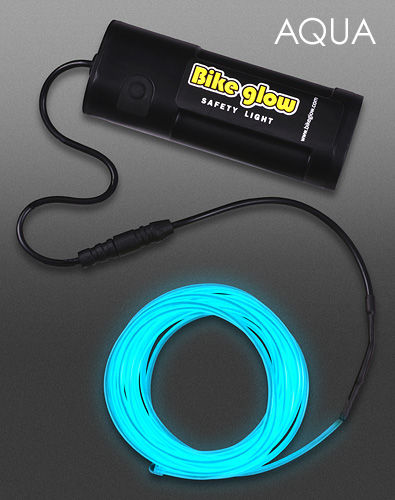 Bikeglow EL wire lighting Aqua
