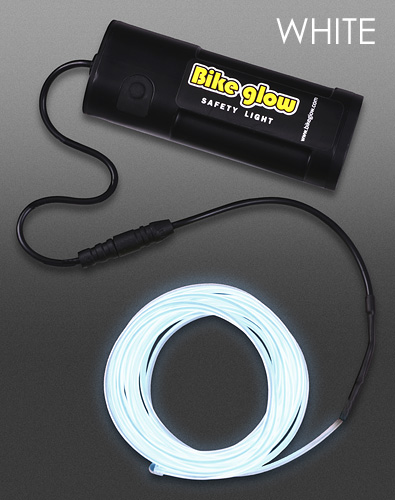 Bike glow EL wire lighting white